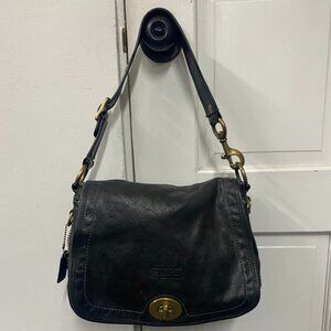 Vintage Coach Saddle Legacy Women's  Shoulder Bag - Black D0769-11134.